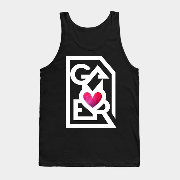 Gamer Love Light Tank Top by Silurostudio